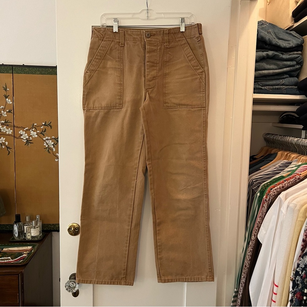 Vintage Gung Ho Canvas Work Pants in Brown, Waist 31